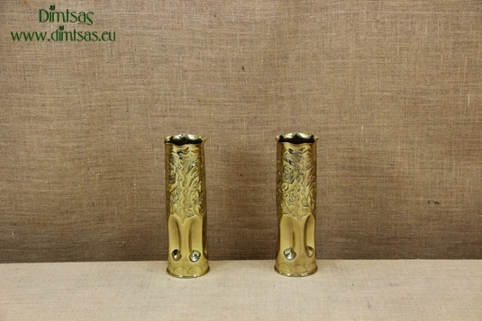Trench Art Brass Shell Casings Engraved Size No3