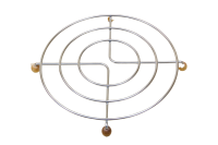 Στρόγγυλη Μεταλλική Βάση - Στρόγγυλο Σουπλά με Ξύλινα Ποδαράκια Απεικόνιση Έβδομη
