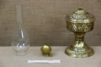 Brass Oil Lamp Tabletop Engraved Vintage No2 Third Depiction
