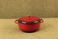 Enameled Cast Iron Dutch Oven - Casserole 4.3 lit Red First Depiction
