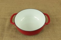 Enameled Cast Iron Dutch Oven - Casserole 4.3 lit Red Fourth Depiction