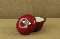 Enameled Cast Iron Dutch Oven - Casserole Apple 2.8 lit Red First Depiction