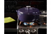 Enameled Cast Iron Dutch Oven - Casserole 5.7 lit Purple Sixth Depiction