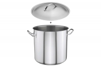 Stock Pot Stainless Steel 32x32 1.4 mm with Sandwich Bottom 25 lit Ninth Depiction