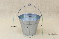 Iron Bucket Conical Galvanized No4 12 liters Sixth Depiction
