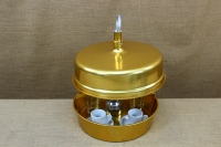 Δίσκος Καφενείου Αλουμινίου Νο36 Χρυσός με Καπάκι Απεικόνιση Δέκατη Τρίτη