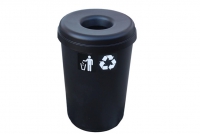 Κάδος Ανακύκλωσης Πλαστικός με Μαύρο Καπάκι 60 λίτρων Απεικόνιση Δωδέκατη