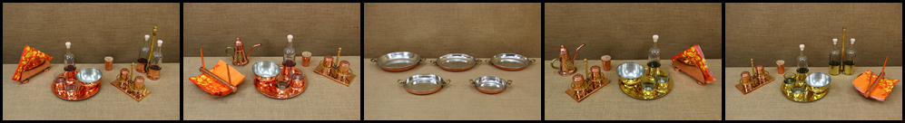 Copper & Brass Serving Set for Ouzo
