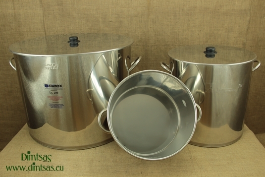 Stock Pots of Stainless Steel 1.2 mm with Bottom 1.5 mm