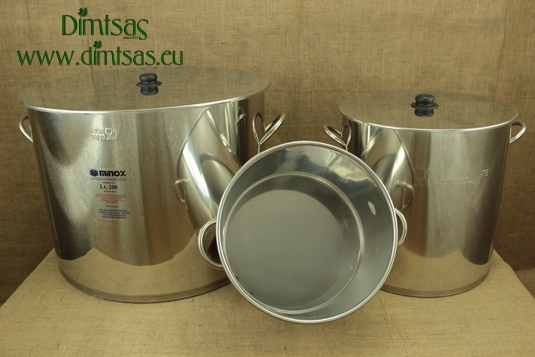 Stock Pots of Stainless Steel 1.2 mm with Bottom 1.5 mm