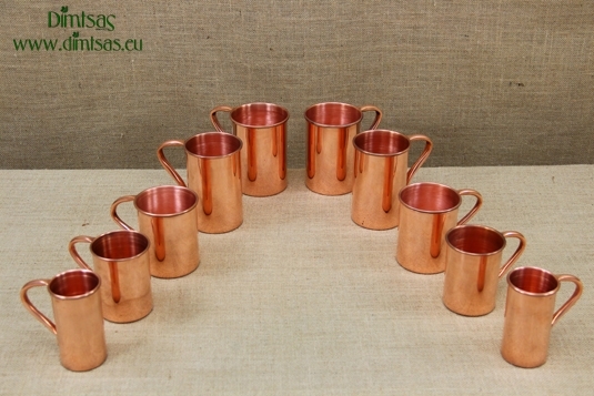Copper Glasses Straight with Handle