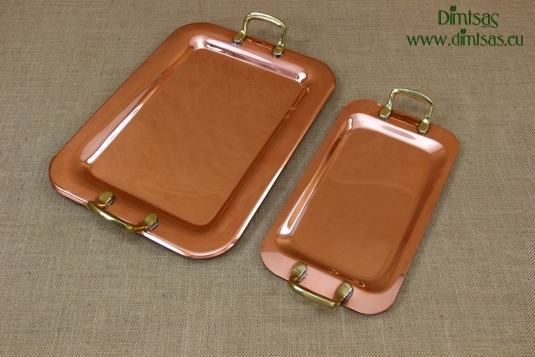 Copper Serving Trays Rectangular with Handles