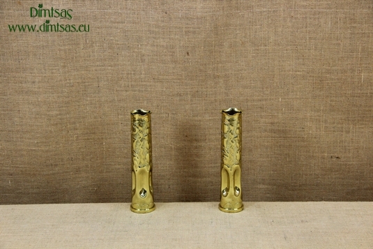 Trench Art Brass Shell Casings Engraved Size No2