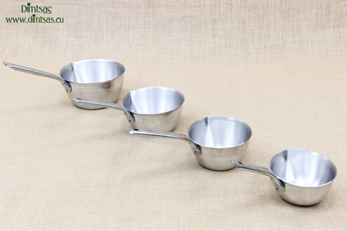 Sauce Pans Aluminium with Long Handle Curved