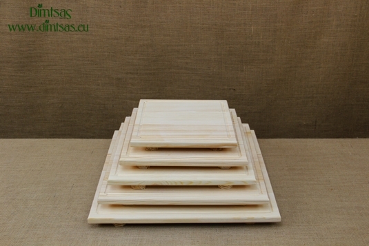 Square Wooden Cutting Surfaces - Wooden Serving Plates with Groove