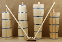 Παραδοσιακό ξύλινο σκεύος για Βούτυρο - Κάδη - Μποτινέλο με Φαρδύ Στόμιο Νο1 Απεικόνιση Δέκατη