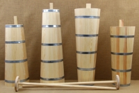 Παραδοσιακό ξύλινο σκεύος για Βούτυρο - Κάδη - Μποτινέλο με Φαρδύ Στόμιο Νο1 Απεικόνιση Ένατη
