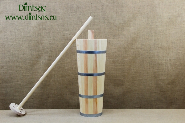 Παραδοσιακό ξύλινο σκεύος για Βούτυρο - Κάδη - Μποτινέλο με Στενό Στόμιο Νο2