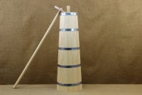 Traditional Wooden Butter Churn with Narrow Spout No1 First Depiction