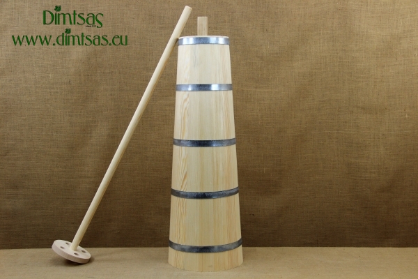 Traditional Wooden Butter Churn with Narrow Spout No1