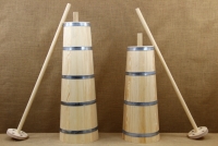 Traditional Wooden Butter Churn with Narrow Spout No1 Eighth Depiction