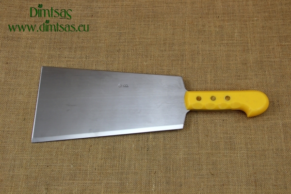 Cleaver Stainless Steel Double 27 cm with Yellow Handle