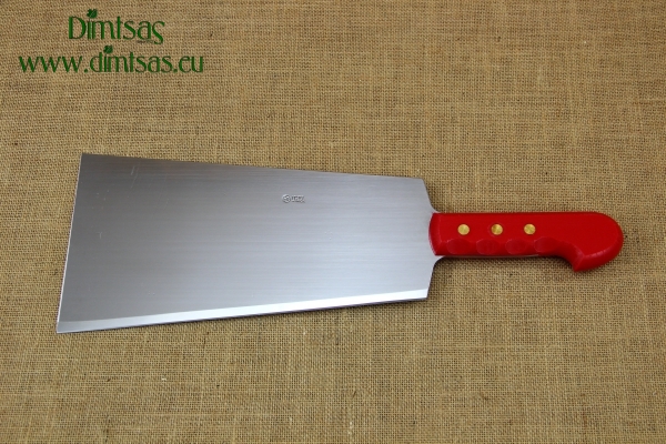 Cleaver Stainless Steel Double 29 cm with Red Handle