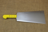 Cleaver Stainless Steel Double 32 cm with Yellow Handle First Depiction