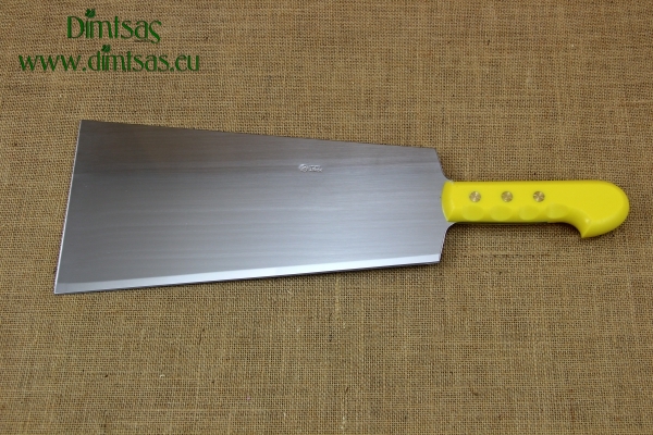 Cleaver Stainless Steel Double 32 cm with Yellow Handle