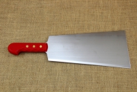 Cleaver Stainless Steel Double 32 cm with Red Handle First Depiction