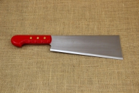 Cleaver Stainless Steel - Misotsatiro 27 cm with Red Handle First Depiction