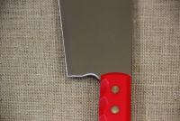 Cleaver Stainless Steel - Misotsatiro 27 cm with Red Handle Eighth Depiction
