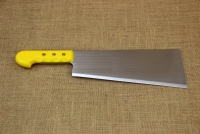 Cleaver Stainless Steel - Misotsatiro 30 cm with Yellow Handle First Depiction