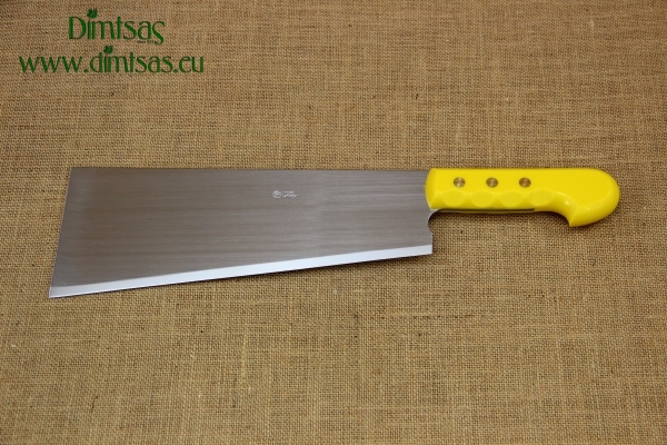 Cleaver Stainless Steel - Misotsatiro 30 cm with Yellow Handle