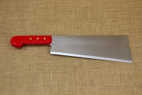 Cleaver Stainless Steel - Misotsatiro 30 cm with Red Handle First Depiction