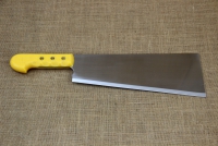 Cleaver Stainless Steel - Misotsatiro 32 cm with Yellow Handle First Depiction
