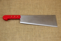 Cleaver Stainless Steel - Misotsatiro 32 cm with Red Handle First Depiction