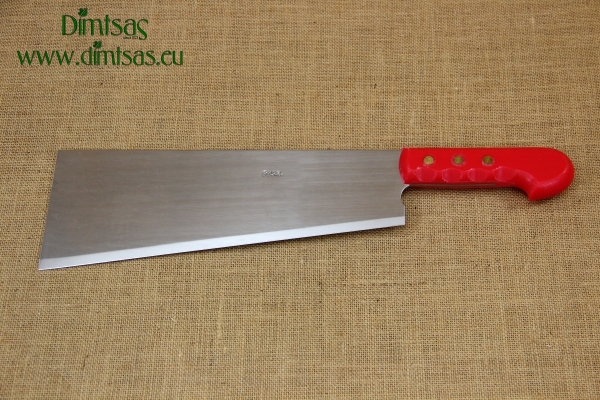 Cleaver Stainless Steel - Misotsatiro 32 cm with Red Handle