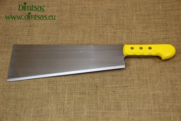 Cleaver Stainless Steel - Misotsatiro 34 cm with Yellow Handle
