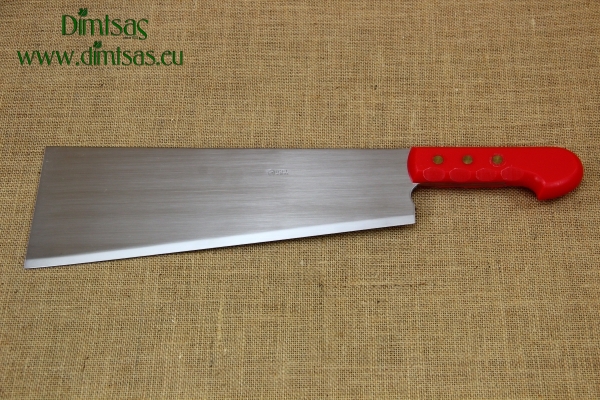 Cleaver Stainless Steel - Misotsatiro 34 cm with Red Handle