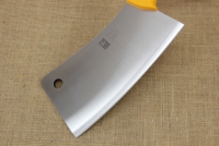 Cleaver Stainless Steel 20 cm with Yellow Handle Third Depiction