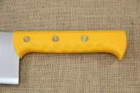 Cleaver Stainless Steel 20 cm with Yellow Handle Eighth Depiction