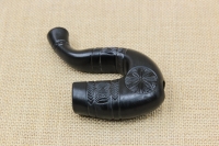 Hard Plastic Gklitsa with Embossed Carvings in Black Acacia Tree Shade First Depiction