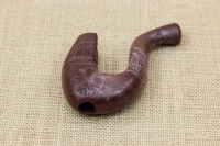Hard Plastic Gklitsa with Embossed Carvings in Walnut Tree Shade Second Depiction