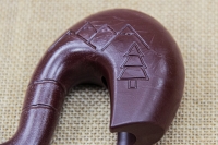 Hard Plastic Gklitsa with Mountain Carving in Walnut Tree Shade Fourth Depiction
