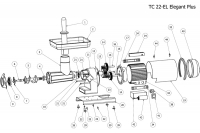 Ηλεκτρική Μηχανή για Κιμά και Λουκάνικα 22 Elegant Απεικόνιση Πρώτη