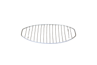 Oval Stainless Steel Grill Cooking Grate with Stable Legs 36 cm Twelfth Depiction