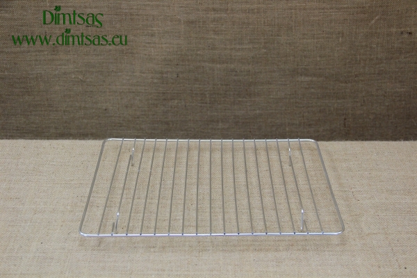 Quadrilateral Tinned Grill Cooking Grate with Stable Legs 34x28 cm