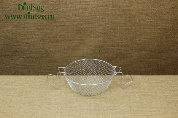Deep Tinned Frying Basket for Fryer with Two Handles 23 cm