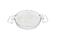 Tinned Frying Basket for Fryer with Two Handles 27 cm Twelfth Depiction
